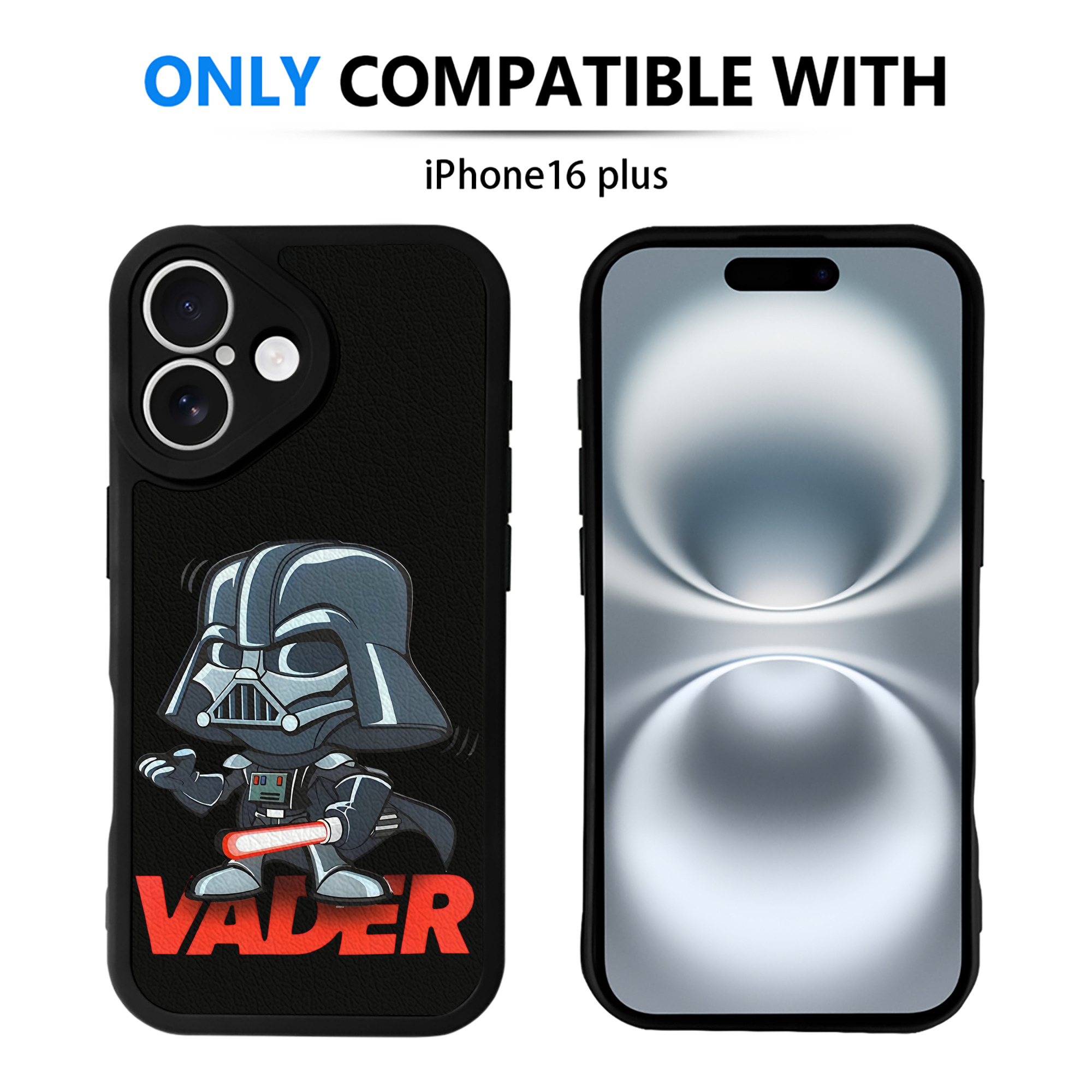 （画像用） スター・ウォーズ Star Wars 【iPhone 16シリーズ対応】シリコンスマホケース（レザー調） 材質：シリコン